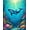 Blue Multi, Pattern 4, variant on Design&I 8'x10' Washable Area Rug Classroom Ocean Whale Octopus Starfish Cartoon Animals Under for Living Room, Family Extra Large Skid-Resistant Low Profile