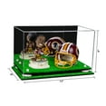 thumbnail image 2 of Versatile Deluxe Acrylic Display Case - Medium Rectangle Box with Mirror, White Risers and Turf Base 15" x 8" x 9" (A013-WR), 2 of 2