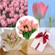 thumbnail image 3 of Tulipanes Artificiales Beksodi 20 Piezas Rosa Pálido Tacto Real, 3 of 8
