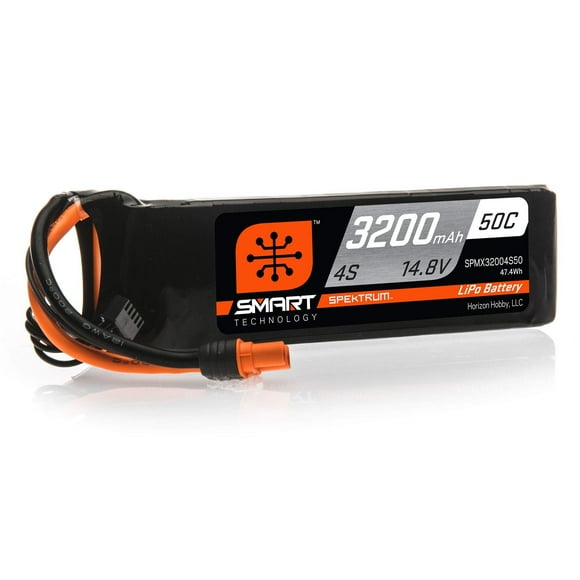 Spektrum 14.8V 3200mAh 4S 50C Smart LiPo Batterie : IC3, SPMX32004S50