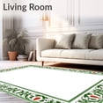 thumbnail image 2 of ODIKA 3'x5' Machine Washable Non-Slip Area Rug, Damask Heritage with Floral Accent Borders High Traffic Rug with Pad, Green, 665092, 2 of 8