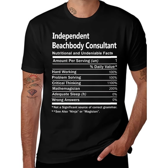 T-shirt en Coton Doux à Col Rond et Manches Courtes 817 pour Consultant Indépendant en Beachbody, Cadeau d'Article de Nutrition, Tee-Shirt