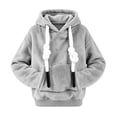 thumbnail image 5 of BingTong Desk Mini Goose Hoodie Costume,Goose Hoodie with Sunglasses & Gold Chain Decor,Goose Outfit for 7 Inch Tabletop Figurine Clothes,2-Dark Gray, 5 of 9
