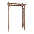 thumbnail image 6 of Beautiful & Practical Dark Brown Fir Wood Flat-Top Garden Arch (152x60x215cm) - Sturdy Outdoor Archway for Climbing Plants, Entryways, Patios & Backyards, 6 of 16