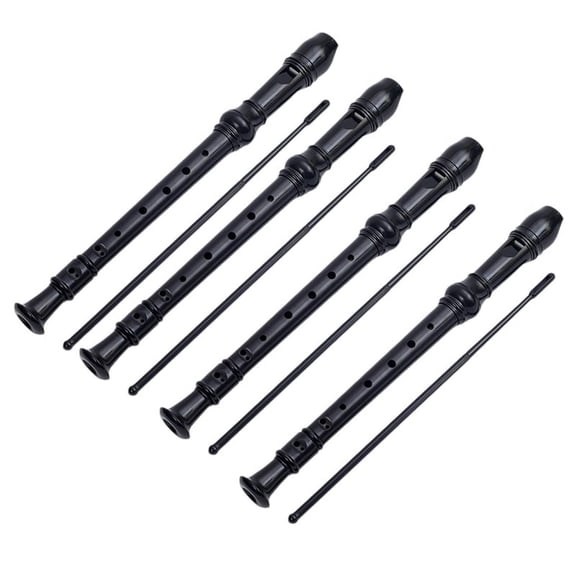 Black ABS Recorder Treble 8-Hole Musical Instrument Flute Children Adult Beginners Entry-Level Flute Instrument
