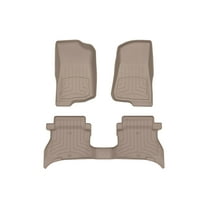 WeatherTech FloorLiner HP Custom Fit Floor Mats compatible with 2021-2025 Jeep Wrangler 4xe - 1st & 2nd Row, Tan
