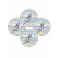 thumbnail image 7 of 13 Inch Round Placemats Set of 4, Easter Non Slip Heat Insulation PP Table Mats, Country Spring Bunny Eggs Botanicals Wooden Plank Washable Place Mats for Kitchen Dining Party Table Decor, 7 of 7
