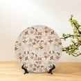 thumbnail image 6 of Balery Dancing Cowboy Skeleton Print Bone China Decorative Plate Ceramic Dinner Plates Art Crafts with Display Stand-8in, 6 of 6