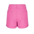 thumbnail image 5 of tarylea Jean Shorts for Women Button Waist Solid Color Shorts Fitted Dressy Shorts with Pockets Casual Dailywear Shorts, 5 of 9