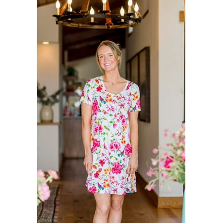 The Pioneer Woman, Scoop Neck Short Sleeve Dress, Womens