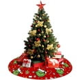 thumbnail image 4 of YISITIAN 48 Inch Festive Christmas Tree Skirt with Whimsical Character & Holiday Patterns, Large Decor Mat for Indoor Outdoor Holiday Party Decorations AZ1014-0216, 4 of 6