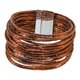 thumbnail image 1 of Pulsera envolvente para mujer, brazalete de aleación de zinc multicapa, accesorio de joyería de moda para Café, 1 of 9