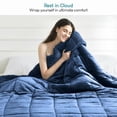 thumbnail image 6 of Sivio 15lb Weighted Blanket for Adults, Super Soft Warm Shaggy Sherpa Twin Size Heavy Blankets, Even Pressure for Sleep, 48" x 72", Navy Blue, 6 of 11