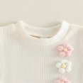 thumbnail image 4 of TOWED22 Toddler Girl 2 Piece Clothes Sets Round Neck Top Tshirt + Loose Shorts Sweet Summer Clothing Outfits for Infant Baby(Beige,6-12 M), 4 of 7