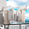 thumbnail image 1 of Tendedero de Pared,Estante de Ropa Retractil para Ahorro de Espacio,Capacidad de Carga 35KG,Con 18 Ganchos y 1 Barra,&Aacute;ngulo Ajustable 360&deg;,Tendedero Plegable para Ropa,para Balc&amp, 1 of 9