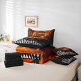 thumbnail image 5 of Homewish Cartoon Orange Automobile Bedding Comforter Set 7pcs, Sports Car Checkered Flag King Bedding Sets, Teens Kids Boys Men Reversible Bed Sheets, Super Cozy Room Decor, 5 of 7