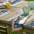 thumbnail image 3 of Home Bargains Plus Rectangle Fabric Placemats, Set of 4 Placemats, Blue Lemon Garden, Indoor Outdoor Stain and Water Resistant Fabric Placemats, Mediterranean Orchard, 3 of 5