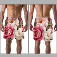 thumbnail image 3 of luoweisi Men's Beach Shorts Quick Dry Swim Trunks with Mesh Lining Peony S, 3 of 5