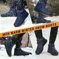 thumbnail image 6 of Mens Snow Boots Waterproof Winter Boots for Men Fur Lined Warm Ankle Boots Zipper Closure Slip on Outdoor Boot Comfortable Walking Shoes, 6 of 13