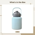 thumbnail image 5 of 40 oz Stainless Steel Insulated Water Bottle, Leakproof with Carry Handle & Straw, Large Capacity Jug for Camping, Hiking, Gym, Office, Blue, 5 of 5