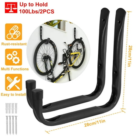 UPC: 0635028907392 | 2Pcs Wall Mounted Large Utility Garage Storage Hook iMounTEK Steel Hanger for Ladders Bike Surfboard Kayak Black