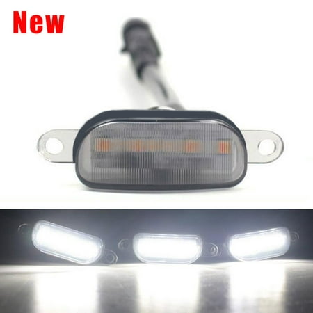 

Front Grille Grill LED Light Smoke Raptor Style Lamp Amber For Ford F-150 F150