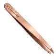 thumbnail image 1 of Velodios Pinzas para cejas para mujeres, vello facial, pinzas inclinadas profesionales para cejas, vello facial, barbilla y depilación encarnada (oro rosa) (pinzas inclinadas), 1 of 1