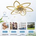 thumbnail image 4 of Electric Fans Modern Ceiling Fan with Lights Remote Control, 3 Light Color 6 Speeds,Gold Color Ceiling Fan Lamp for Kitchen Bedroom,Ceiling Fans, 4 of 7