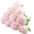 thumbnail image 7 of TETOU 2pack 10Heads Artificial Peony Silk Flower Fake Peony Bouquet for Wedding Party Decor - Pink, 7 of 7