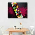 thumbnail image 2 of Nawypu  Graffiti Wall Art for Living Room, Canvas Wall Decor for Bedroom, Skateboard Print Painting above Bed, Stretched and Framed Ready to Hang Artwork, 2 of 4