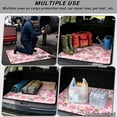 thumbnail image 3 of HUISEFOR Deer Pink Bow Car Trunk Mat for Women 29" x 39" Scratchproof Cargo Mat Rear Trunk Liner Non-Slip Cars Accessories Full Protection Fits for Most Cars, 3 of 7
