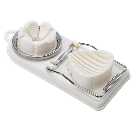 

Stainless Steel Cut Egg Slicer Egg Cutter Flower Mold Kitchen Tool (White)