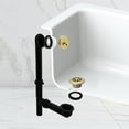 thumbnail image 2 of Westbrass 592144-01 14" Black Polypropylene Bathtub Drain Assembly with Trip Lever and Beehive Drain Cover, Polished Brass, 2 of 13