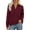 Wine Red, variant on PRETTYGARDEN Fall Cable Knit Sweaters for Women Long Sleeve Loose Chunky Polo V Neck Sweater Casual Pullover Jumper Tops