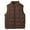 Coffee, variant on VNKIDY Women Outerwear Vests Winter Padded Vest Outerwear Short Sleeveless Quilted Gilet Coat With Fashionable Stand Collar For Cold Weather Fashionable Tops