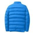 thumbnail image 4 of WTOBBY Men's Short Padded Jacket, Stand Collar Casual Quilted Coat with Solid Color Design, Lightweight Warmth for Fall Winter Urban Style,Blue 5XL, 4 of 6