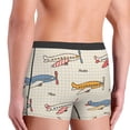 thumbnail image 3 of Goofa Striped Vintage Planes Printed Men's Boxer Briefs Underwear, Moisture-Wicking Underwear, Trunk,Soft and Breathable Cotton Underwear-Large, 3 of 9