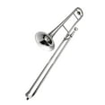 thumbnail image 4 of Silver Tenor Trombone Professional Bb Tone Brass Gold Lacquer Trombone for Student Beginner Teacher, 4 of 7