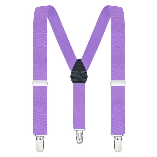 Buyless Fashion Adjustable Suspenders for Kids Toddlers Baby Elastic Solid Color 1 Inch - Y Back Design