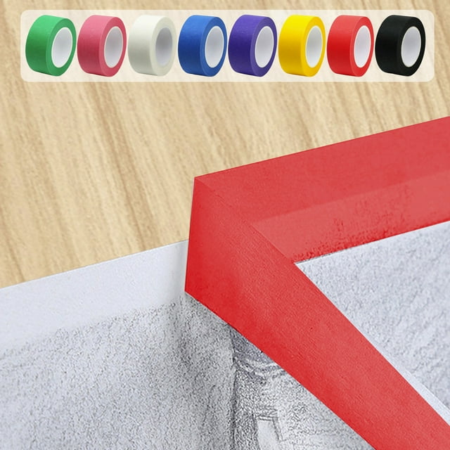 Sentmoon Packaging Tape Colored Masking Tape Colored Painters Tape for Arts Crafts Labeling Or Coding Art Supplies for Kids Masking Tape DIY Teaching Supplies 0.4 Inch X 14 Yards