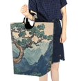 thumbnail image 4 of Yayeee Freestanding Laundry Hamper with Handle Collapsible Large Storage Basket for Clothes, Tree in The Mountains, 4 of 7