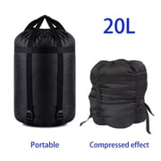 GOGHOST Compression Stuff Sack for Sleeping Bag Accessories,210T Tear Resistant Polyester,Black,20L