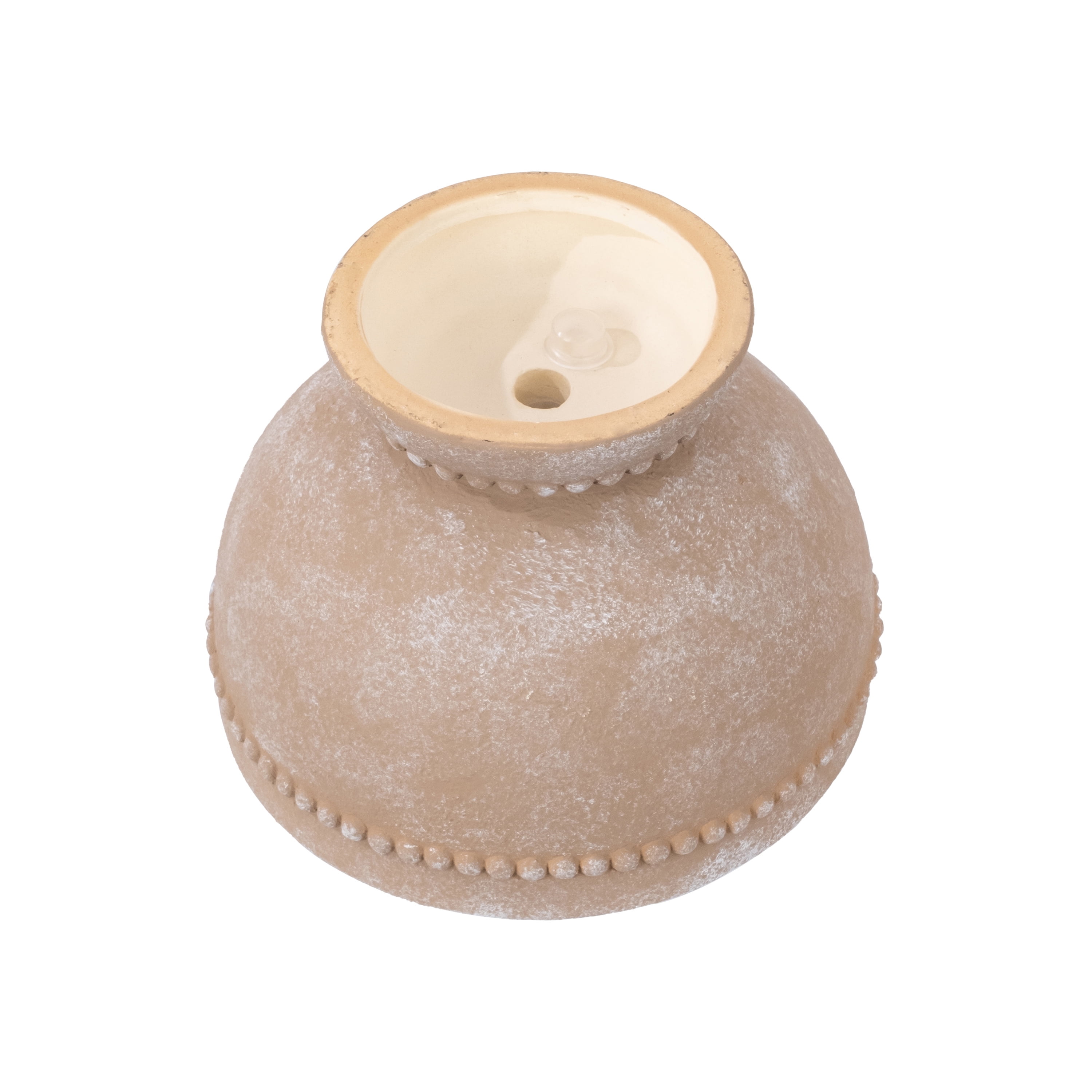 My Texas House 8" Dot Bowl Brown Ceramic Plant Pot 8.1" Diameter