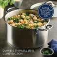 thumbnail image 3 of Rachael Ray Professional Stainless Steel Induction Stockpot with Lid, 6 Quart, Silver, 3 of 7
