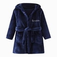thumbnail image 4 of Gibobby Boys Girls Kids Soft Flannel Bathrobe,Thickened Warm Hooded Sleep Robe with Waist Tie,Plush Cozy Loungewear for Fall Winter for 2T 3T 4T 5T 6T 7T Toddler Pajamas,Navy,Size 2-3T, 4 of 4