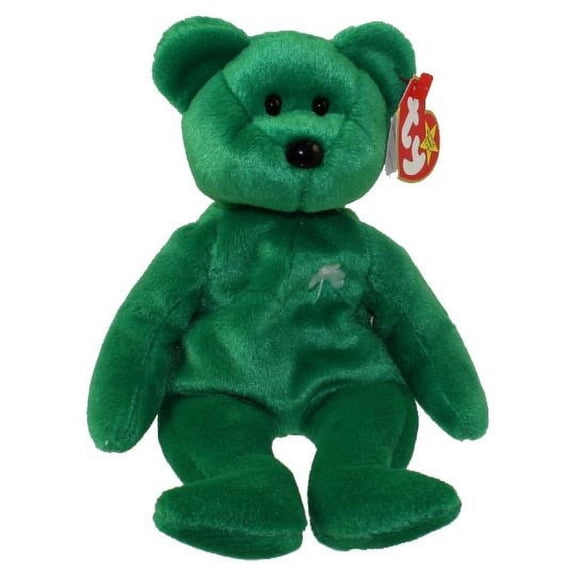 TY Beanie Baby - ERIN the Irish Bear (8" Plush) Bonus 1 TY Random Eraser