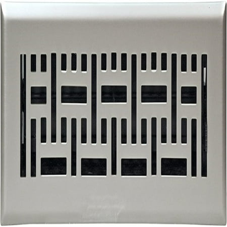 

Wicker Design Floor Register Satin Nickel