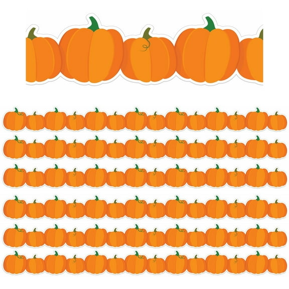 Eureka Pumpkins Extra Wide Deco Trim, 37 Feet Per Pack, 6 Packs
