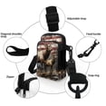 thumbnail image 5 of HELLHERO Cross Body Purse Polyester Double Zipper American Flag Deer Design for Outdoor Travel Men, Women, 5 of 7