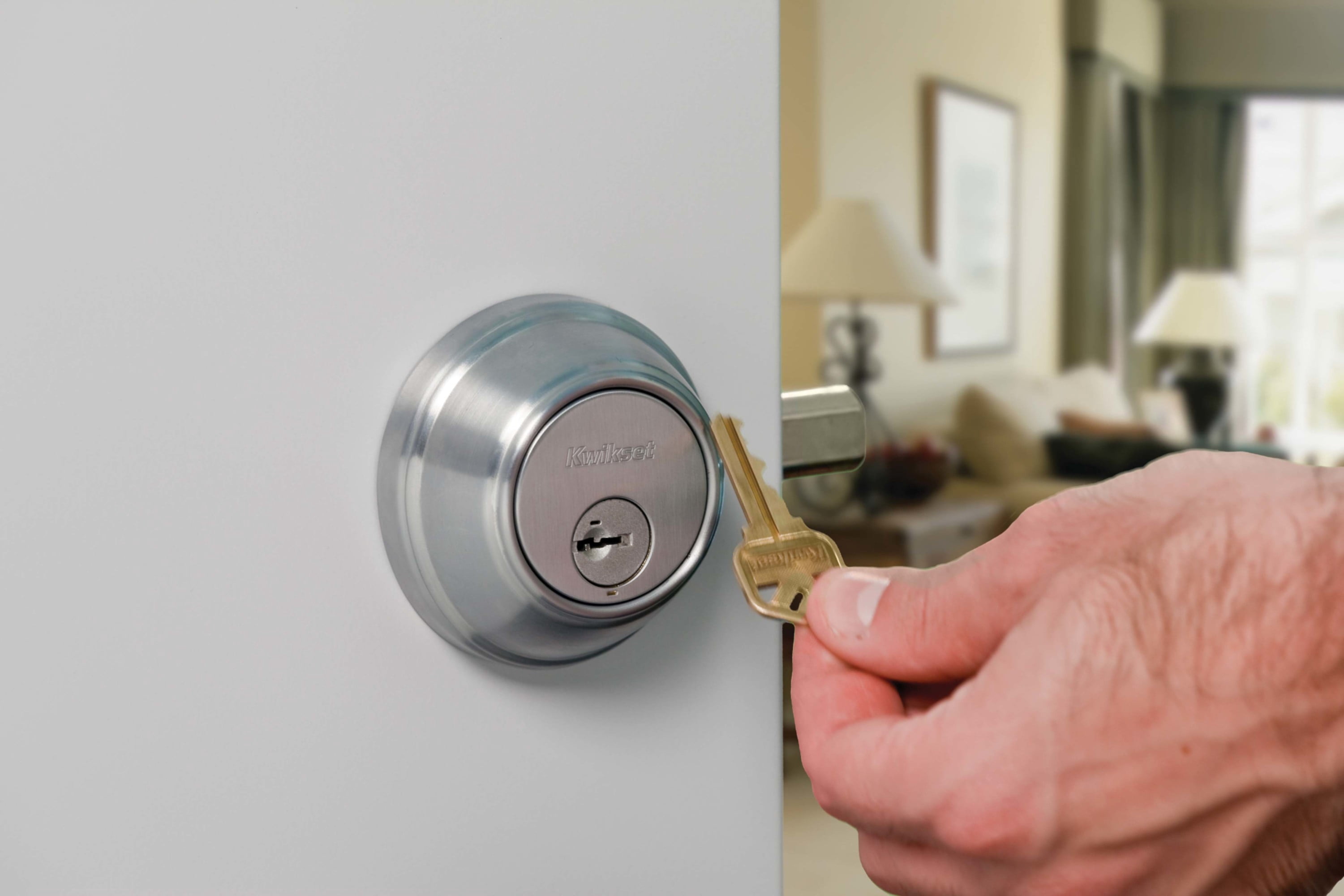 Kwikset Smartkey 785 Double Cylinder Deadbolt, Satin Nickel